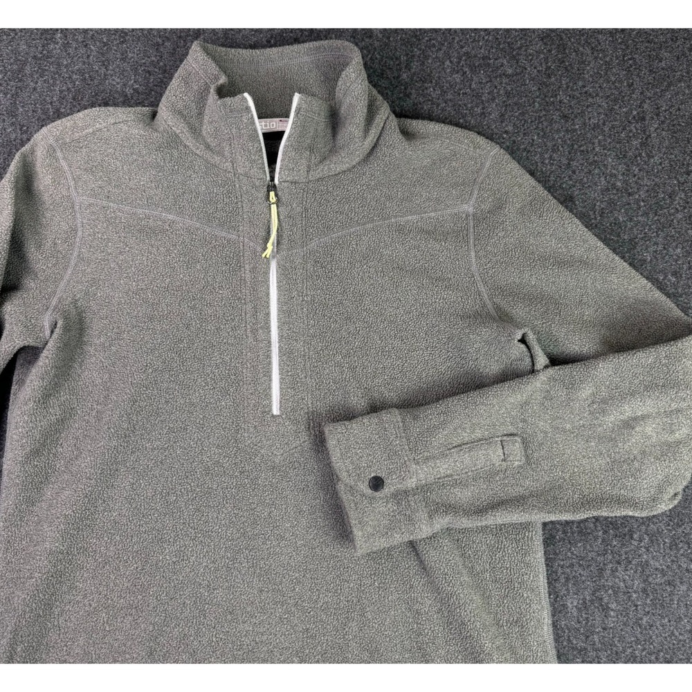 Stio Turpin Fleece Quarter 1/4 Zip Pullover Sweater Womens Size Med Heather Gray